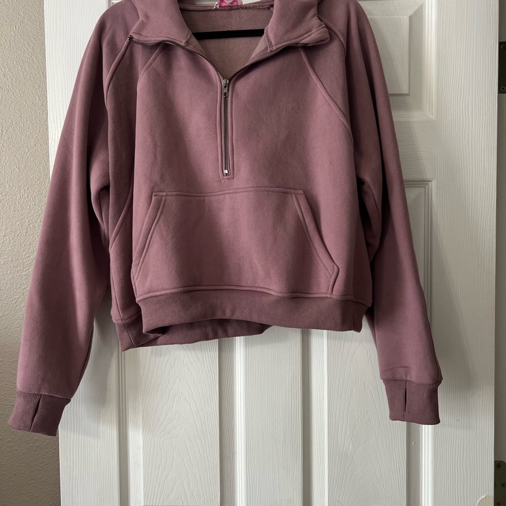 Pink lily cropped hoodie